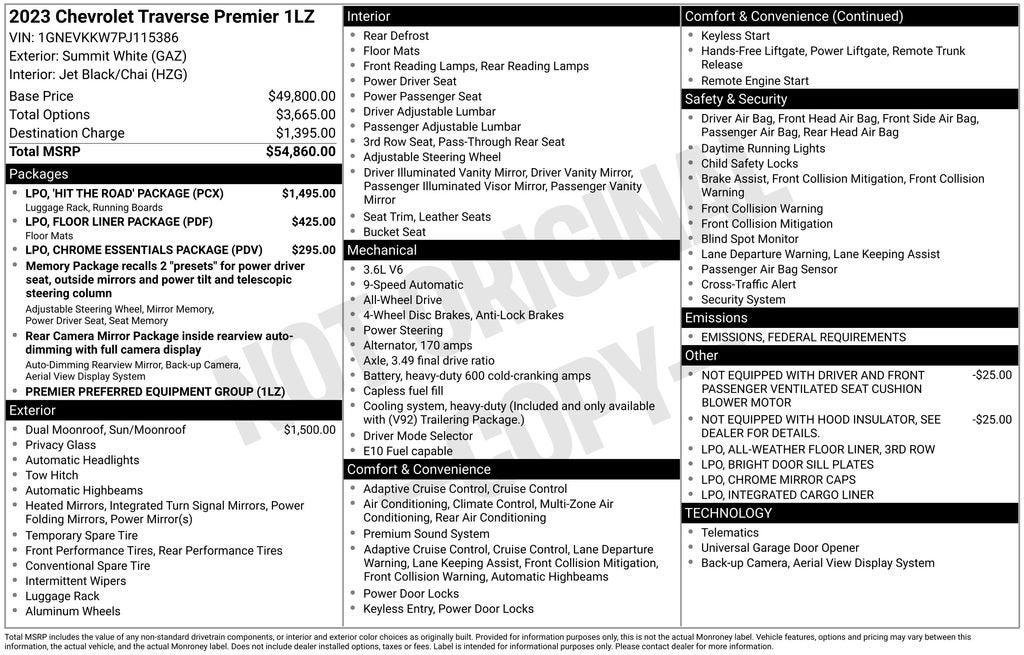 2023 Chevrolet Traverse Premier