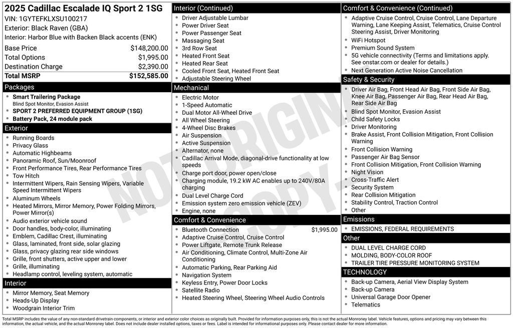 2025 Cadillac ESCALADE IQ Sport 2